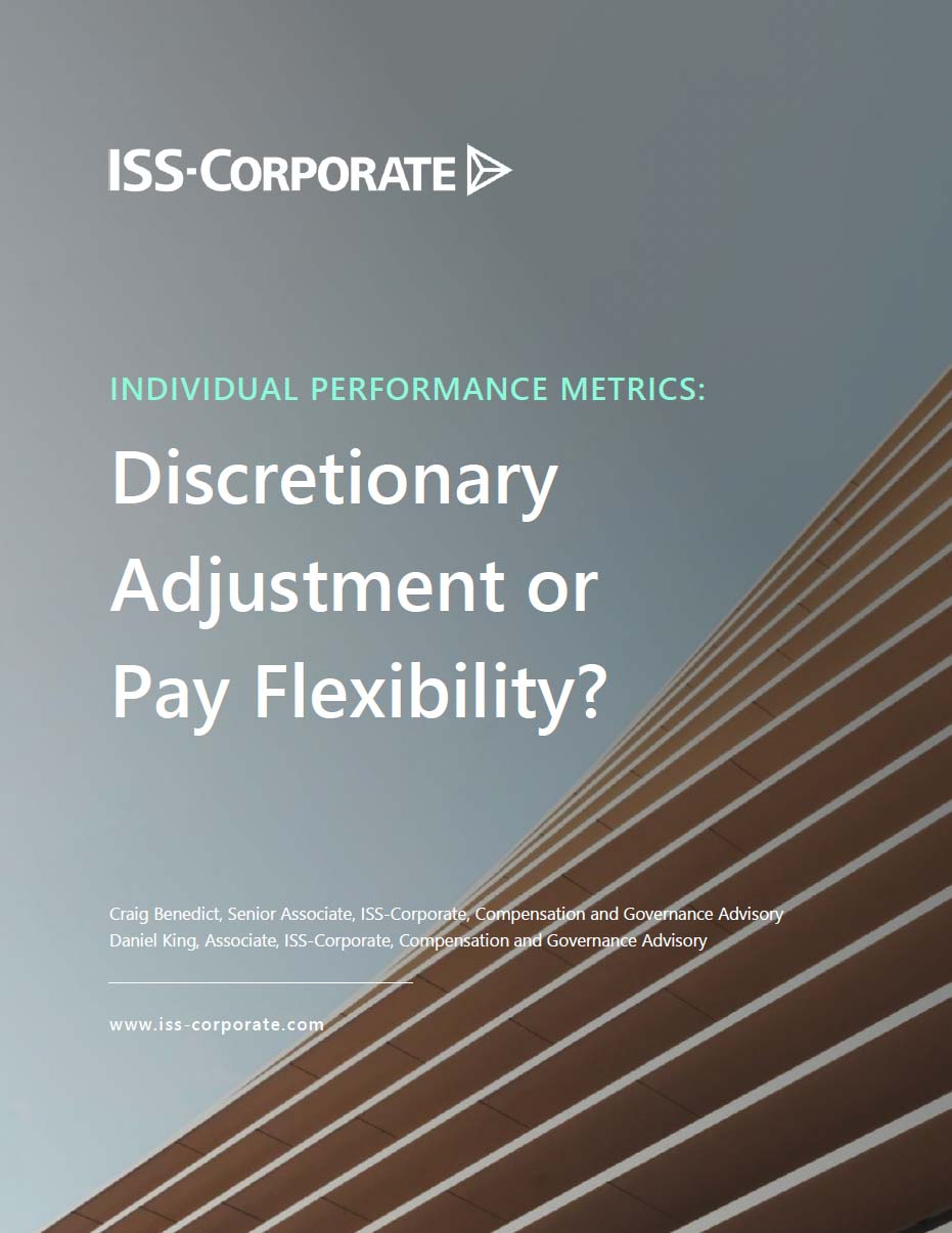 Individual Performance Metrics: Discretionary Adjustment or Pay Flexibility?